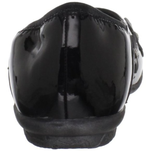 NEW Hush Puppies Kid Sophian Patent Rhinestone Embellished Clover Ballet Flat - Picture 5 of 8